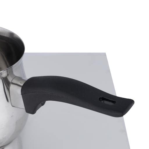 finality Stainless Steel Milk/Coffee/Tea Warmer Pot with Non Heating Handle, Silver, 450 - Image 4