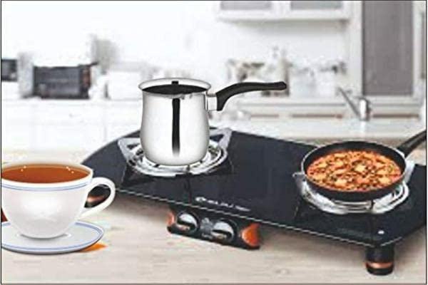 finality Stainless Steel Milk/Coffee/Tea Warmer Pot with Non Heating Handle, Silver, 450 - Image 2