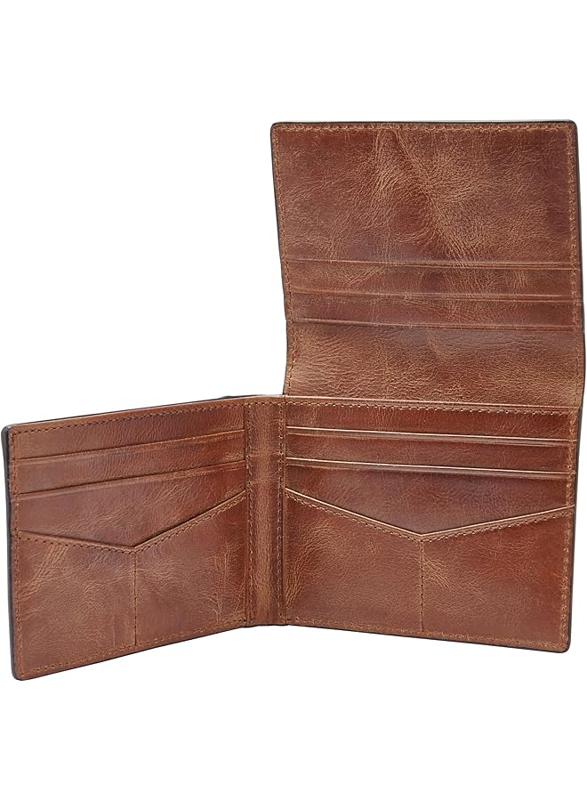 فوسيل محفظة رجالية جلدية ثلاثية الطي مزودة بتقنية حجب RFID - Image 2