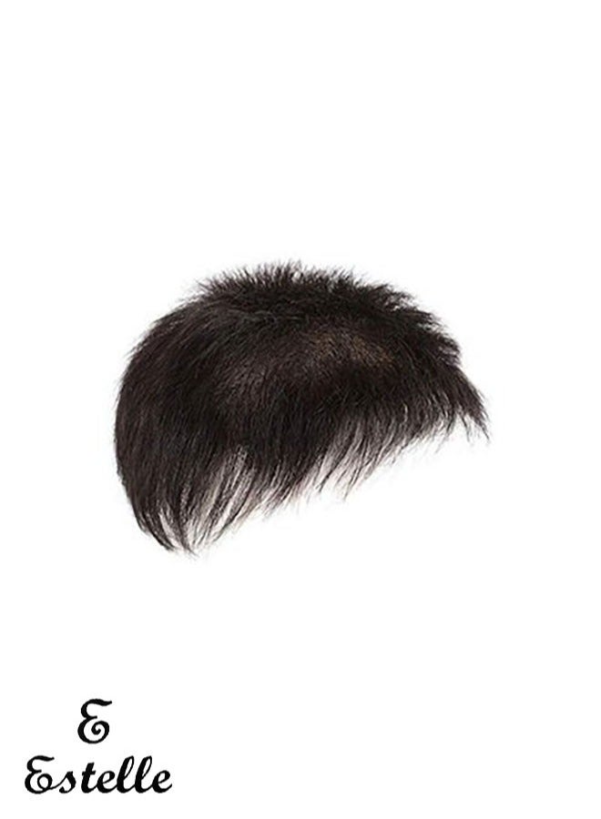 Estelle Knotless Toupee for Men Short Hair Mechanism Wig Full Real Hair Replacement Piece Inch Wig Piece Suitable for People with Hairline Falling Off Natural - Image 1