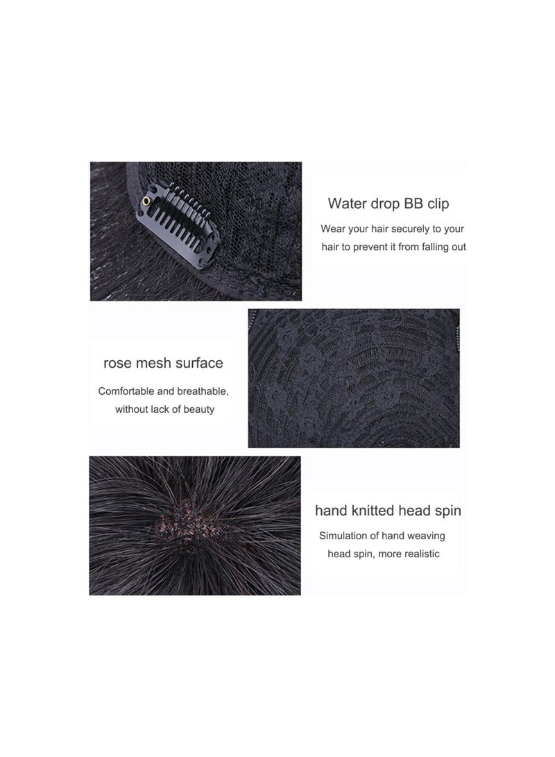 Estelle Knotless Toupee for Men Short Hair Mechanism Wig Full Real Hair Replacement Piece Inch Wig Piece Suitable for People with Hairline Falling Off Natural - Image 5