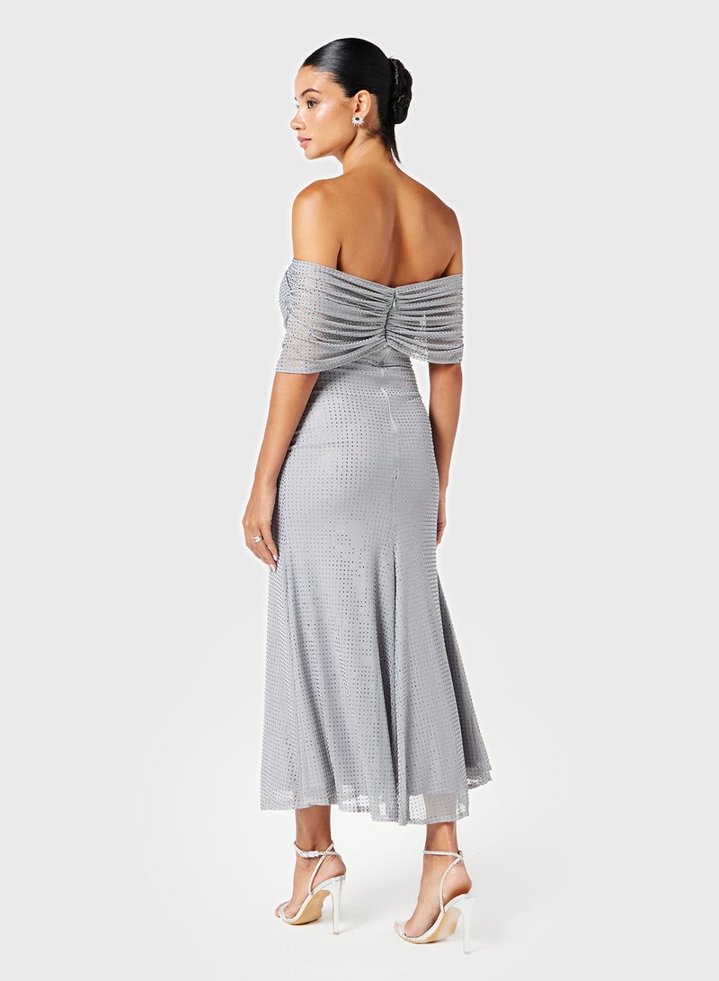 ثريدز باي اجوني فستان ميدي مكشوف الكتفين - Image 2