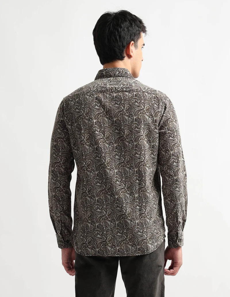 Arrow Olive Corduroy Originals Shirt for Men | Best Price UAE