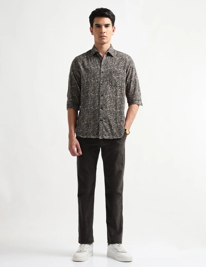 Arrow Olive Corduroy Originals Shirt for Men | Best Price UAE