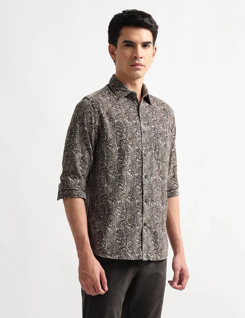 Arrow Olive Corduroy Originals Shirt for Men | Best Price UAE