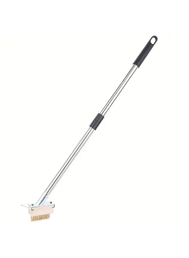 Standard Rod Brush Head Heavy Duty Manual Weeding Tool Long Handle Stainless Steel - Image 2