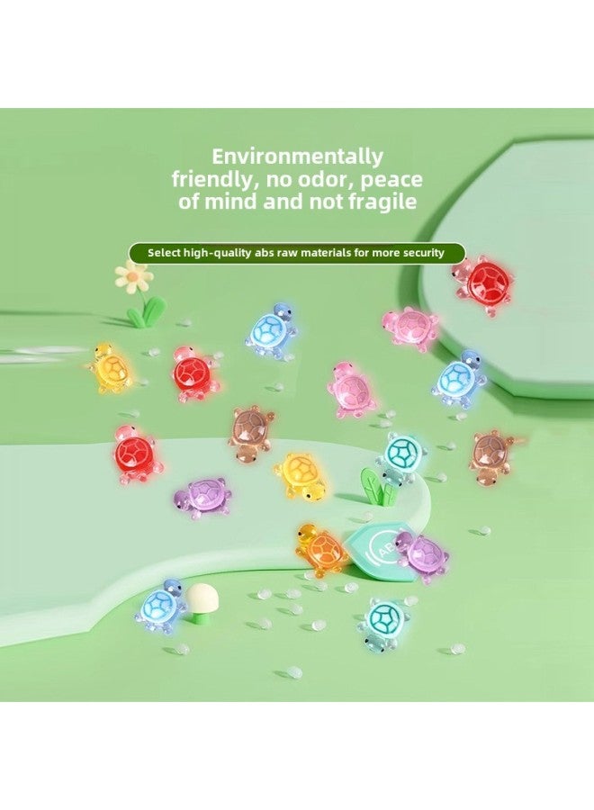 All Red Chan Little Turtle Toy Ornaments Cartoon Model Color Blind Bag Simulation Doll Small Animal Turtle Touch-Color:Resin 40 Grid Turtle Cave Fun  - Image 5