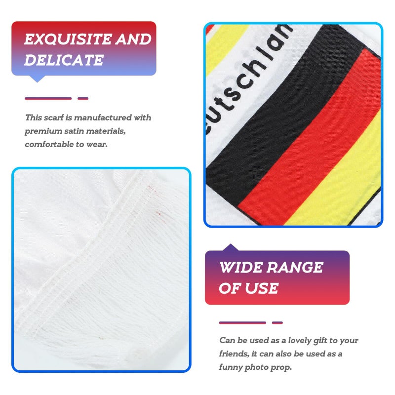 Lightweight Satin Knit Soccer Supporter Scarves For Games Festivals 2 Pack - Image 5