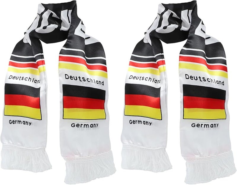Lightweight Satin Knit Soccer Supporter Scarves For Games Festivals 2 Pack - Image 1