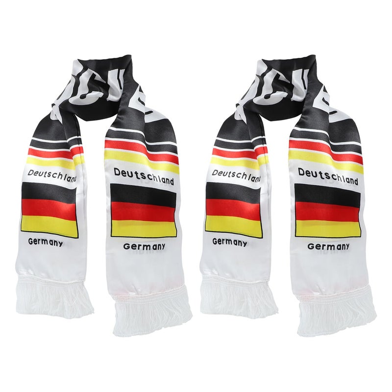 Lightweight Satin Knit Soccer Supporter Scarves For Games Festivals 2 Pack - Image 2