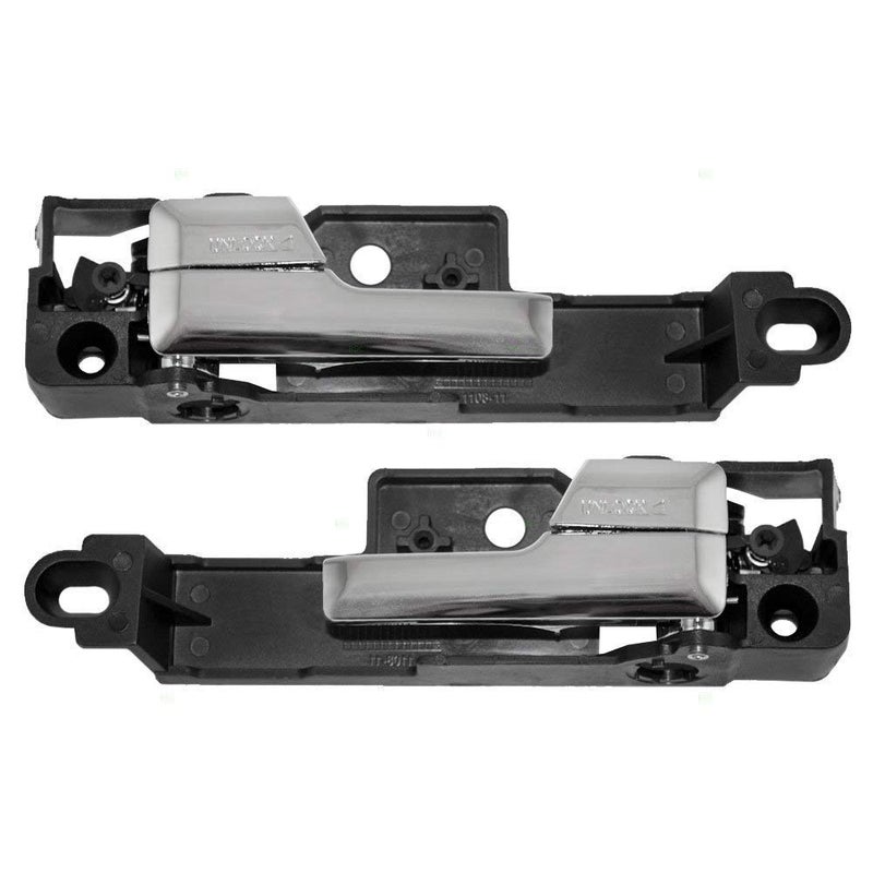 Eynpire 8306 Front Left Front Right Interior Inside Inner Door Handle with Chrome Lever for 0612 Ford Fusion0712 Lincoln MKZ06 Lincoln Zephyr0611 Mercury Milan 2 Pc Set