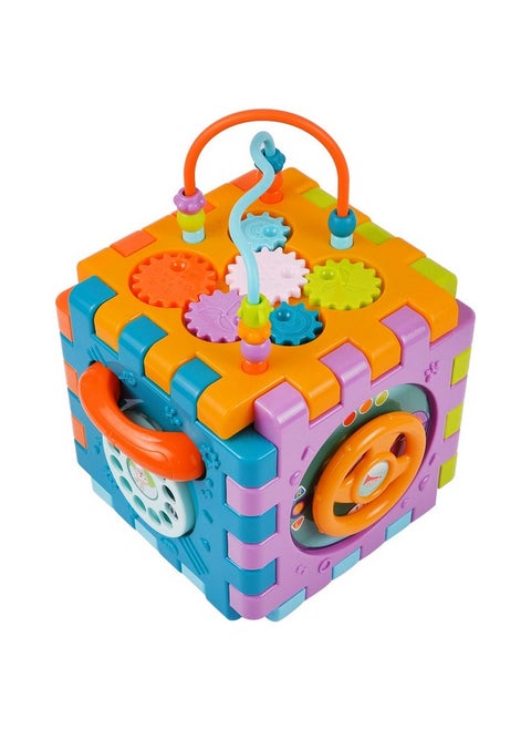 Smartcraft Activity Cube, Cube 6-in-1 Educational Activity Toy with Shapes Sorter Puzzle, Musical Key, Piano, Clock for Kids, Baby Activity Play Centre Gift for 1-3 Year Old