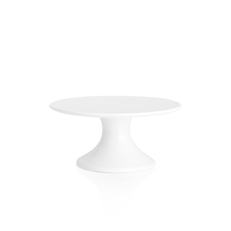 Kanwone 8Inch Porcelain Small Cake Stand Cake Plate Dessert Stand Cake Stand for Party Baby Shower Home Decorating Stand White