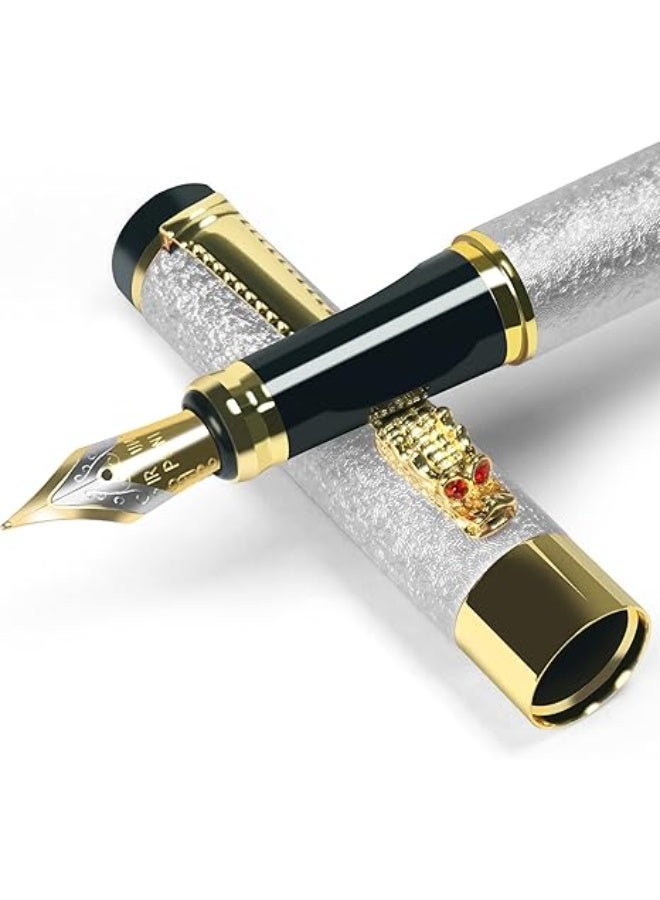 PTTIMFFM Premium Ballpoint Pen Burgundy with Chrome Accents, 0.5mm Smooth Writing Tip, Elegant Pen for Men & Women, Professional Executive Office Use, Stylish Gift Box Included (Silver) - Image 5