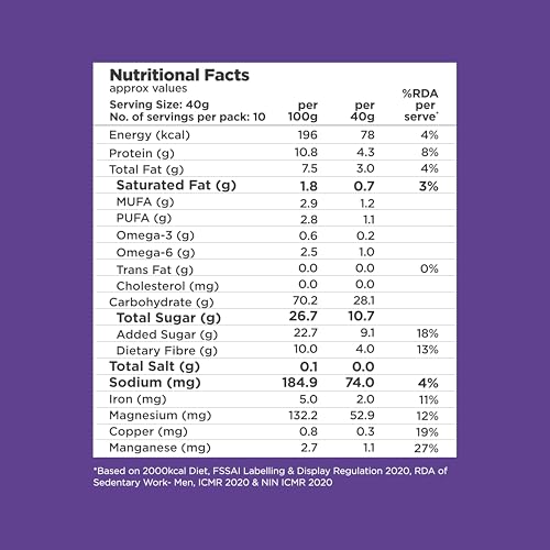 Yogabar Dark Chocolate Oatmeal 400g - Gluten Free Whole Oatmeal for Breakfast - Healthy Breakfast Cereal with High Protein Oats - Healthy Dessert Pudding - - Image 3