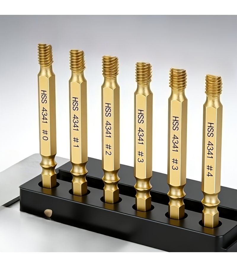 Hss Coating Extractor Set 0-4 M3-M10 Square Head Drilling Tapping Metalworking Storage Box - Image 1