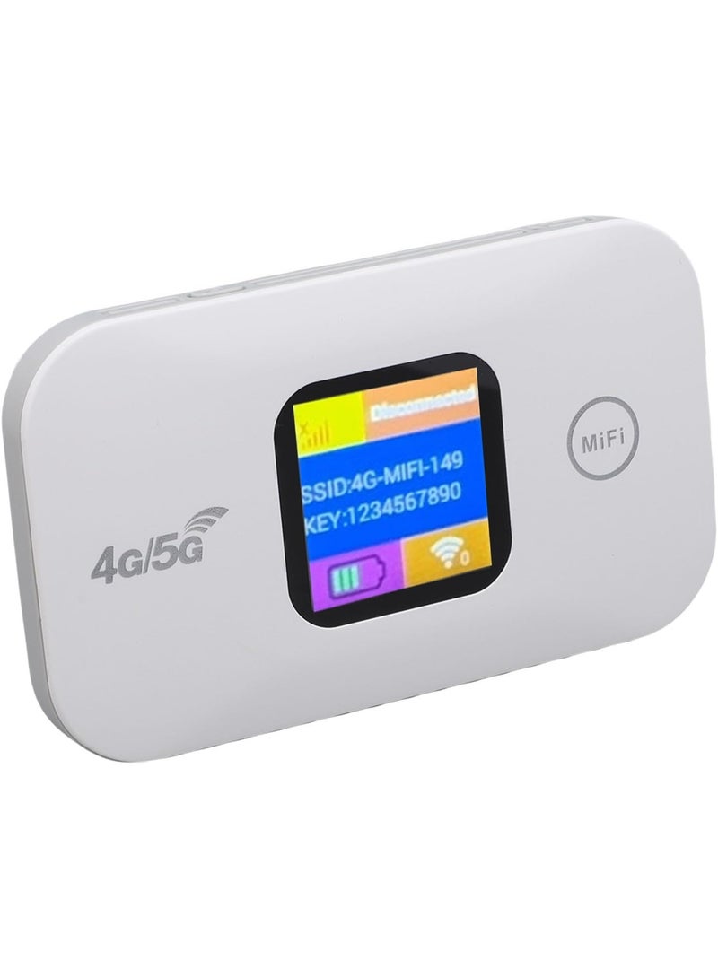 4G/5G Mobile Hotspot LTE CAT4 WiFi Router with SIM Card Slot, 300Mbps High Speed, 10 Devices, White - Image 1