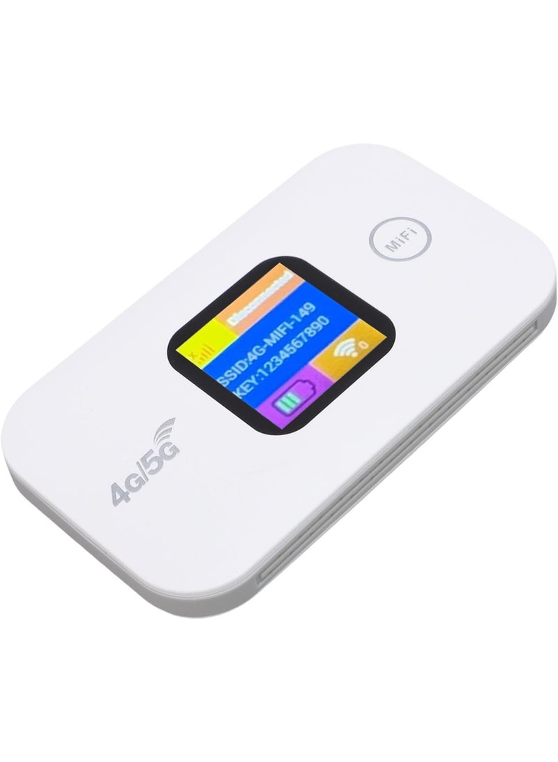 4G/5G Mobile Hotspot LTE CAT4 WiFi Router with SIM Card Slot, 300Mbps High Speed, 10 Devices, White - Image 2
