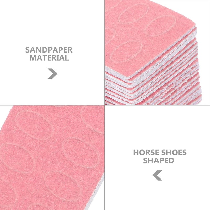 Healifty 200pcs Nail Cuticle Pusher Sandpaper Pads Self-Adhesive Pre-polishing Sanding Sheets for Nail Art Manicure and Salon Use with Multiple Grits 100#150#180#240 - Image 3