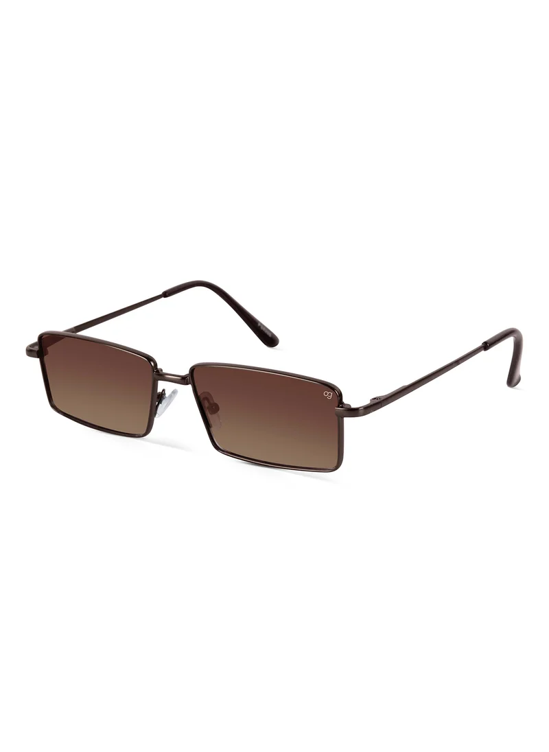 Woggles Alhena Brown Rectangle Sunglasses