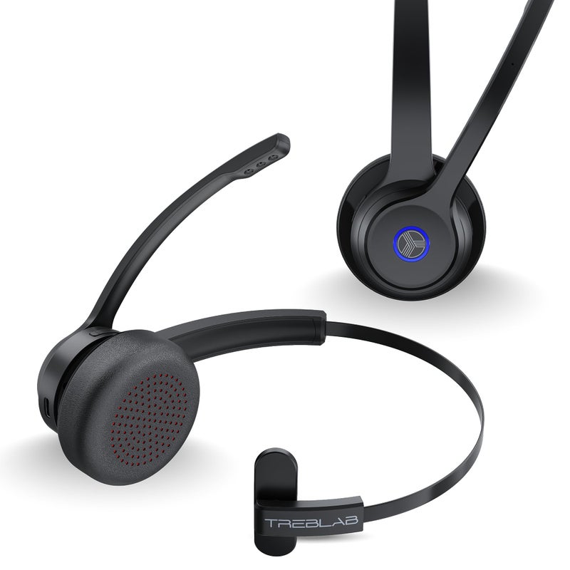 TREBLAB C7 - Single Ear Bluetooth Headset with Mic, Bluetooth 5.4, 45H Playtime, Type-C Fast Charging, IPX4 Waterproof, Wireless Headset with Mic for Trucker, Work, Calls, Home Office - Image 1
