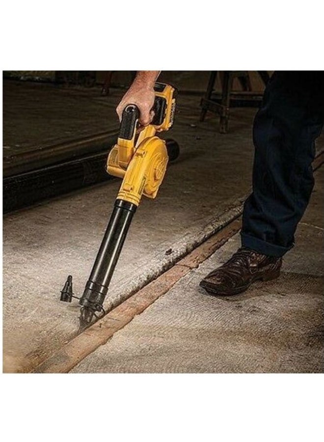 ديوالت بلاور ومنفاخ هواء لاسلكي ببطارية 18 فولت من ديوالت DEWALT - طارد أوراق شجر وغبار مدمج وسريع بمعدل تدفق 80 م/ث وسرعة 18000 دورة/دقيقة موديل DCV100D2-GB مع بطاريتين وشاحن - Image 3