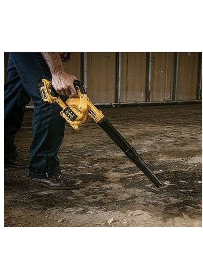 ديوالت بلاور ومنفاخ هواء لاسلكي ببطارية 18 فولت من ديوالت DEWALT - طارد أوراق شجر وغبار مدمج وسريع بمعدل تدفق 80 م/ث وسرعة 18000 دورة/دقيقة موديل DCV100D2-GB مع بطاريتين وشاحن - Image 4