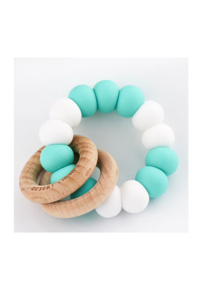 Desert Chomps Desert Chomps Ringlet Summer Time Teether - Aqua Marine