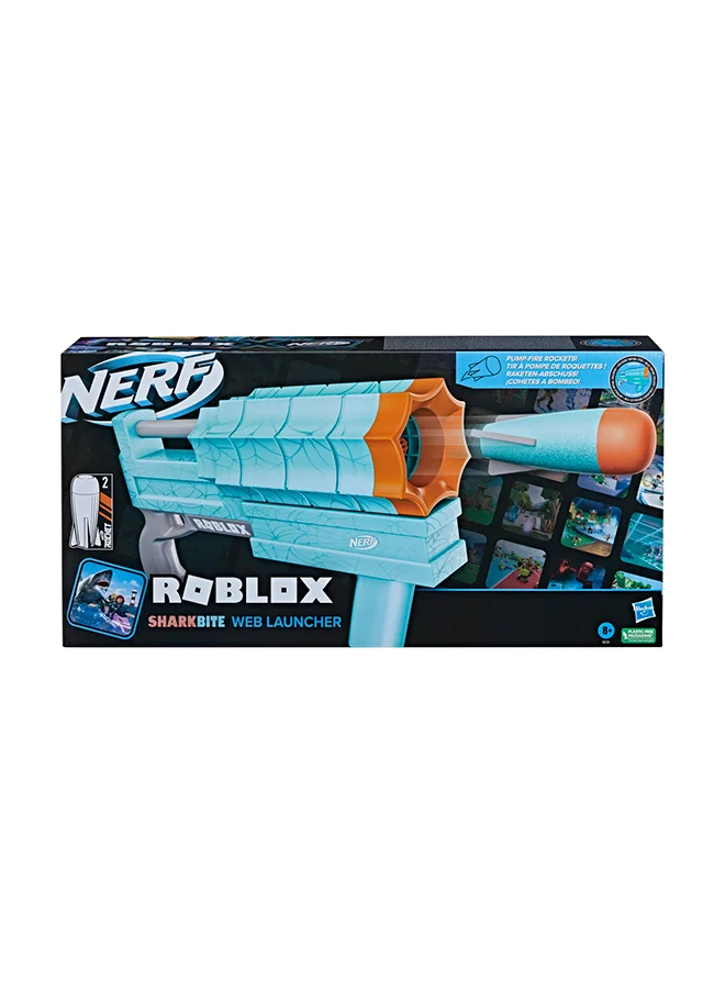 نيرف Roblox SharkBite: Web Launcher Rocker Blaster, Includes Code To Redeem Exclusive Virtual Item, 2 Rockets, Pump Action