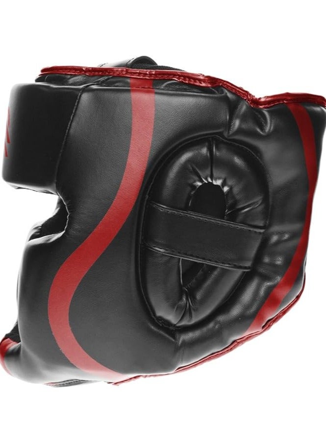 Sanabul  Essential Boxing Headgear – Full Face Coverage, Sparring & Training Headgear for Men & Women – Red, S/M - Image 4