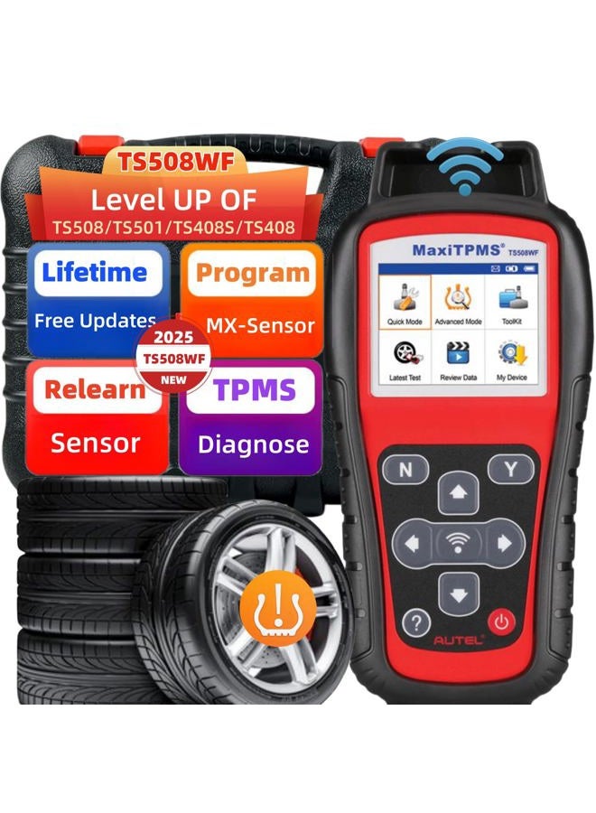 Autel MaxiTPMS TS508WF TPMS Relearn Tool, Upgrade of TS508 / TS408 TPMS Tool, Activate/Relearn All Sensors, Program Autel Sensors, TPMS Reset/Diagnosis, Read/Clear TPMS Code, Free Lifetime Update - Image 1