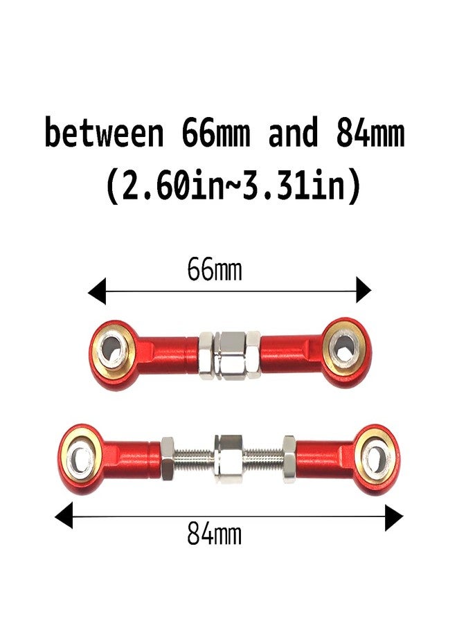 Nvwadayu Aluminum Alloy RC Turnbuckles Camber Links Upgrade Parts Fits for Traxxas 1/10 RC Slash 4x4/2WD/Hoss 4X4 VXL/2WD/Rustler 4X4 VXL/2WD/Stampede 2WD (Red) - Image 5