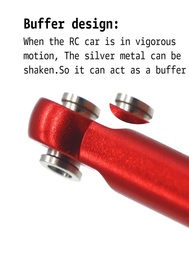 Nvwadayu Aluminum Alloy RC Turnbuckles Camber Links Upgrade Parts Fits for Traxxas 1/10 RC Slash 4x4/2WD/Hoss 4X4 VXL/2WD/Rustler 4X4 VXL/2WD/Stampede 2WD (Red) - Image 3