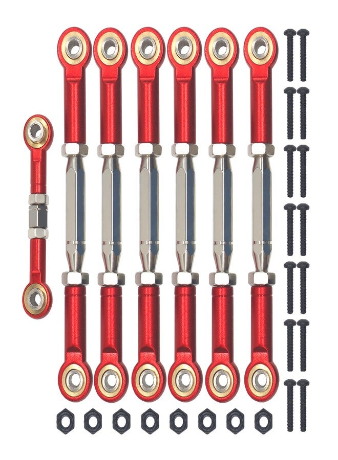 Nvwadayu Aluminum Alloy RC Turnbuckles Camber Links Upgrade Parts Fits for Traxxas 1/10 RC Slash 4x4/2WD/Hoss 4X4 VXL/2WD/Rustler 4X4 VXL/2WD/Stampede 2WD (Red) - Image 1
