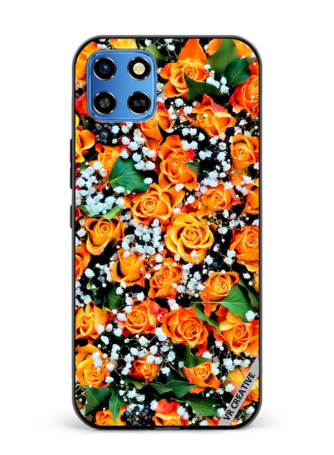 VR CREATIVE Protective Case Cover For Infinix Smart 6 HD Real Flower Design Multicolour - Image 1