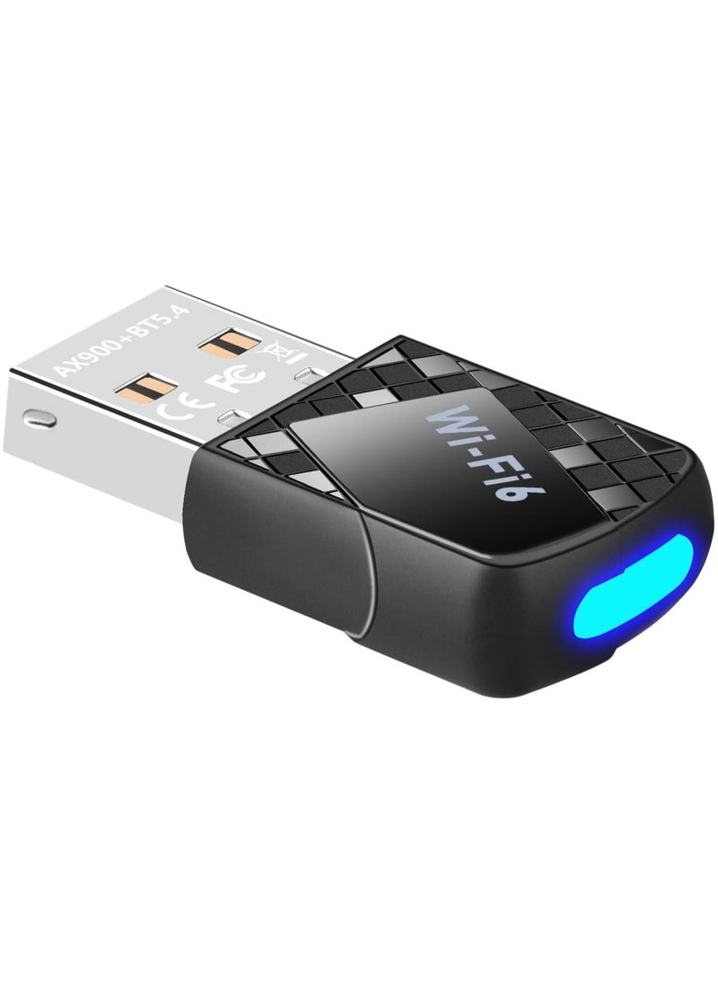 VKL AX900Mbps USB WiFi 6 Adapter for PC 2 in 1 Bluetooth 5.4 WiFi Adapter. 2.4G/5G dual-band wireless network transceiver adapter, suitable for laptops, desktops, WPA3, supports Windows 11/10/7.  - Image 1