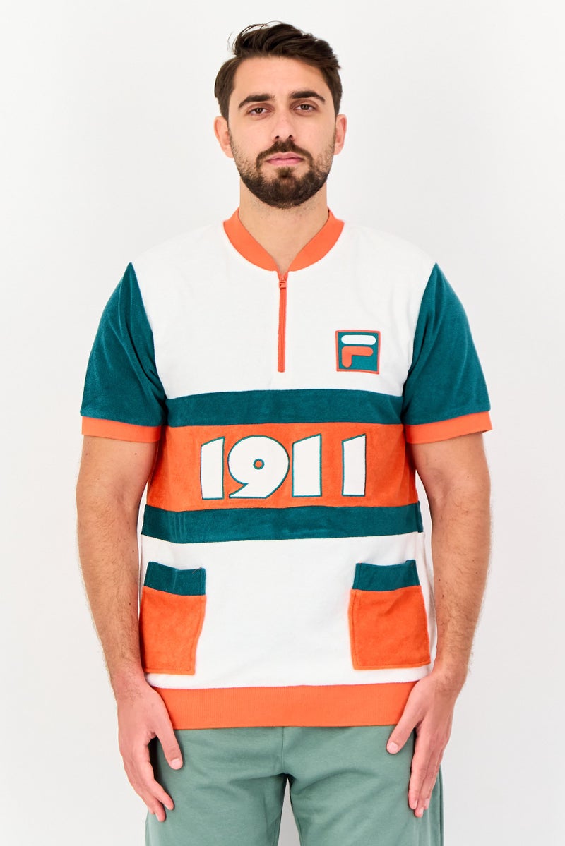 FILA تي شيرت بولو خارجي للرجال بأكمام قصيرة لولاني، متعدد الألوان - Image 1