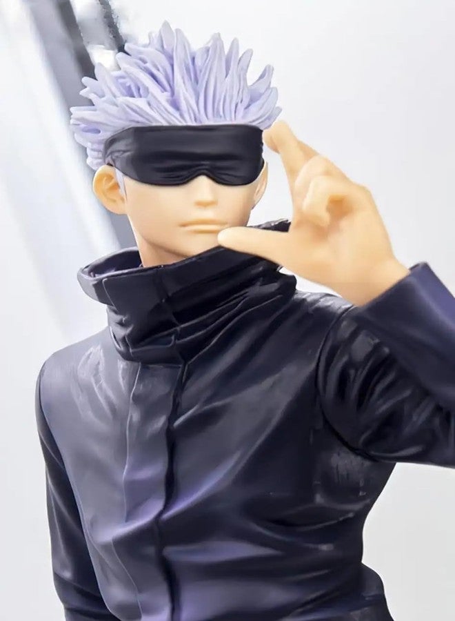 FowWelt Gojo Satoru Action Figure 21.5cm Jujutsu Kaisen Anime Collectible PVC Figurine with Stand, Multicolor Statue for Desk Car Dashboard Home Decor Gift for Fans Boys Girls Anime Fans (Gojo 21.5Cm) - Image 2