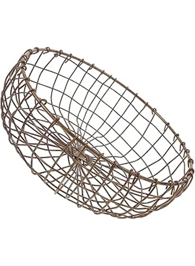 Modern Iron Wire Fruit Basket Large Capacity Kitchen Counter Storage Table Centerpiece - Image 1