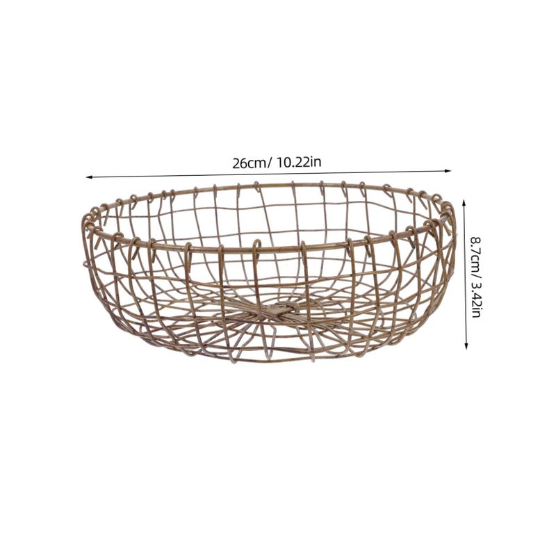 Modern Iron Wire Fruit Basket Large Capacity Kitchen Counter Storage Table Centerpiece - Image 3
