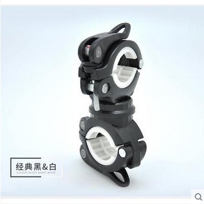 Generic 360 lamp holder bicycle flashlight color lamp clip front lamp holder fixing bracket car clip mountain bike equipment accessories Technology Black 