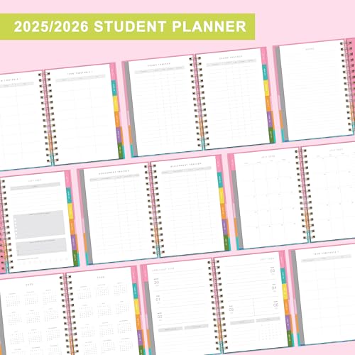 &And Per Se And Per Se Student Planner 2025-2026, Academic Planner July 2025 - June 2026, 8.5" × 6.2", Weekly & Monthly Lesson Plan for Students with Colorful Tabs & Stickers (Stripe) - Image 5
