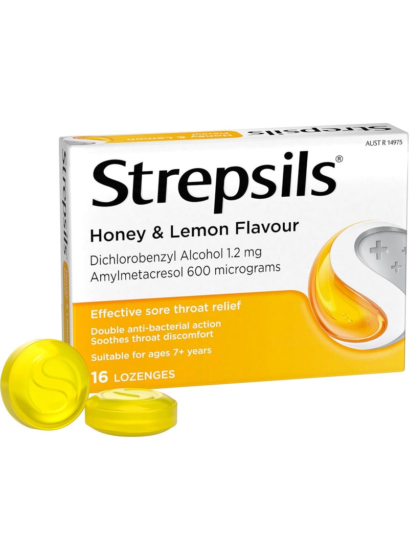 Strepsils Strepsils Throat Lozenges Soothing Honey & Lemon 16 Pack 