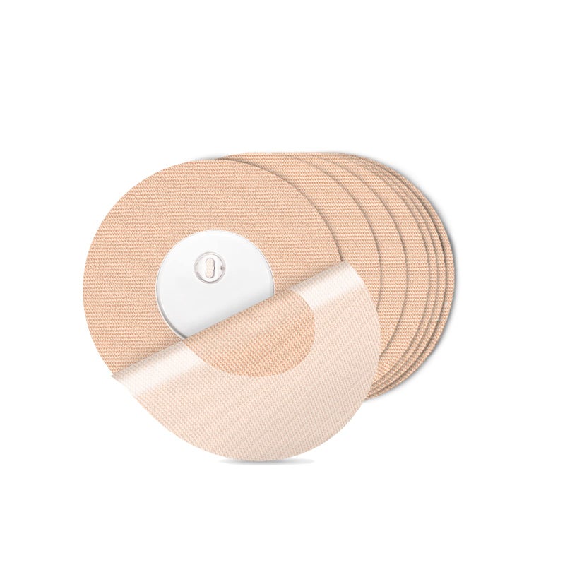 HONYOU 25Pack Freestyle Bandage for Libre 3 Sensor Covers Waterproof 14 Days Overpatch Tape CGM Adhesive Patches Without Hole Beige