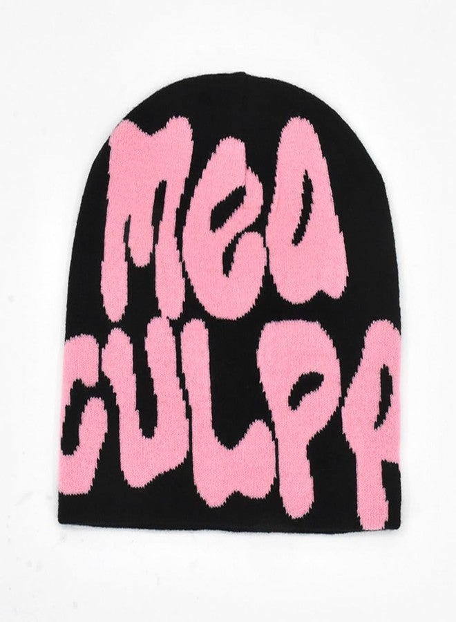 WAMSOLE Y2k Spider Beanie Hats MEA Culpa Knitted Hat Streetwear Headwear Winter Wool Acrylic Knit Skull Cap for Men Women - Image 2