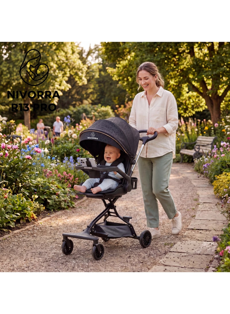NIVORRA Lightweight Foldable Baby Stroller and Travel System with Reversible Seat - Nivorra R13 Pro - Image 5