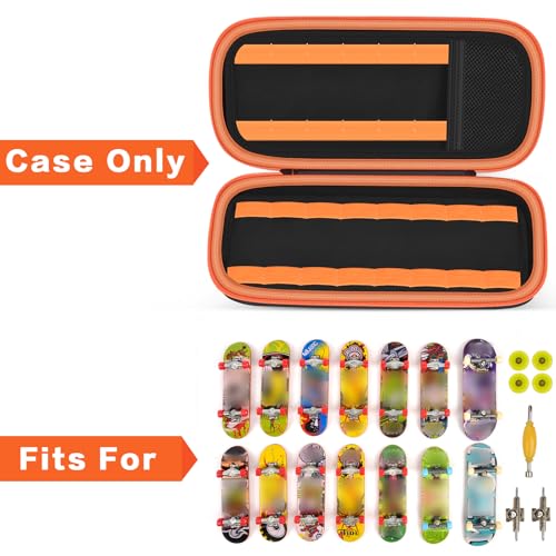 casmilee Finger Skateboard Case for TECH DECK Fingerboard Ultra DLX 14 Pack Element Collectible Mini Skateboards Holder Kids Toy Storage for Sticker Sheets Wheels Tool Screws and Nut Box Only - Image 5
