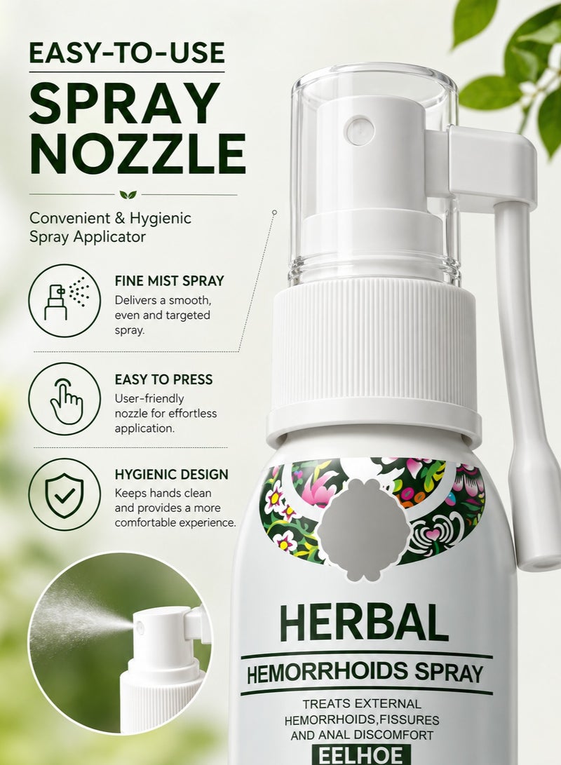 EELHOE Herbal Hemorrhoids Spray - Soothing Relief with Natural Ingredients - Fast-Acting Formula for Hemorrhoid Discomfort - 30ML - Image 3