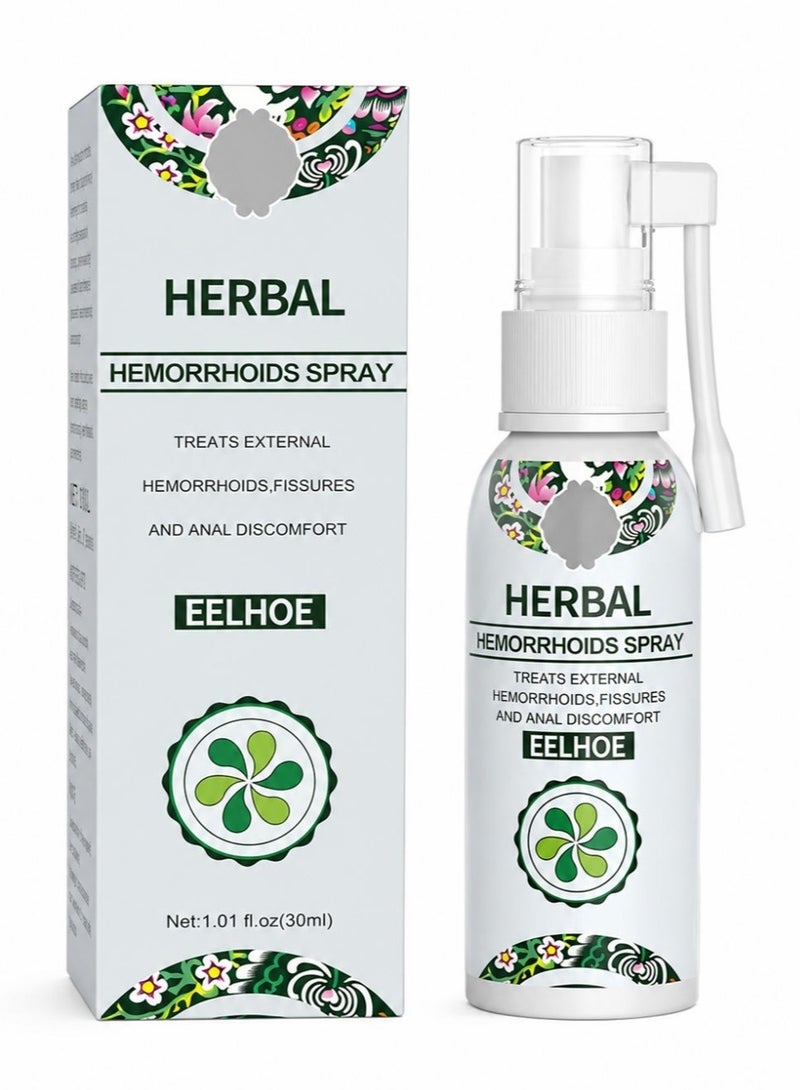 EELHOE Herbal Hemorrhoids Spray - Soothing Relief with Natural Ingredients - Fast-Acting Formula for Hemorrhoid Discomfort - 30ML - Image 1