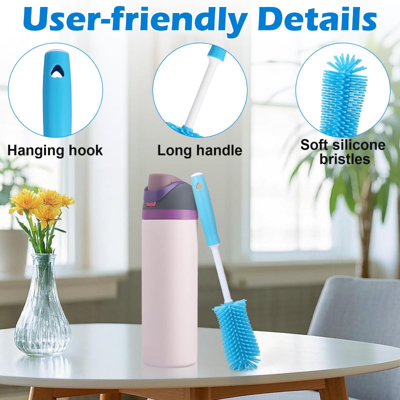 Palksky Water Bottle Cleaning Brush Kit, Brush and Straw Cleaner for Owala, 5 PCS - Image 4